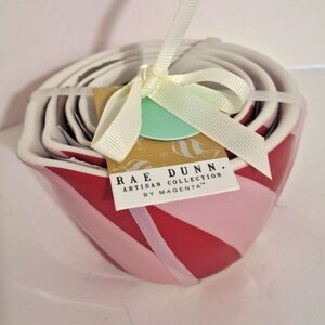 Rae Dunn Pink and Red Nesting Measuring Cups Set of 3 pieces NWT